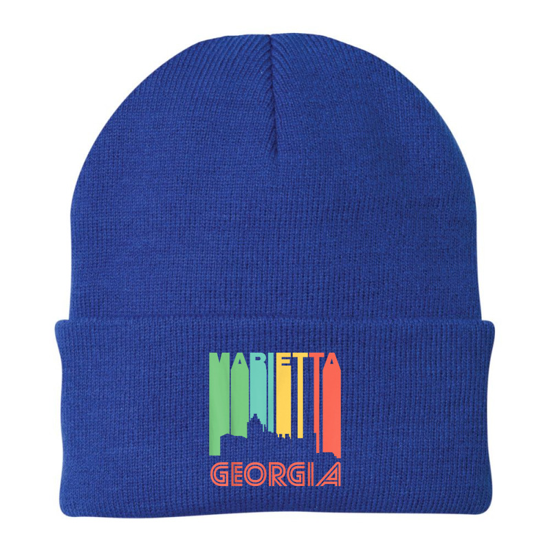 Retro 1970's Style Marietta Georgia Skyline T Shirt Beanie | Artistshot