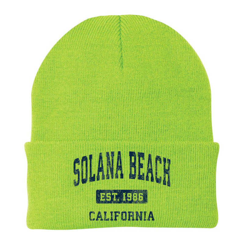 Solana Beach California Ca Vintage Athletic Sports Design Beanie by Color | Artistshot