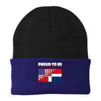 Proud To Be Dominican And American Flag July 4th Beanie | Artistshot