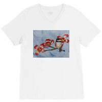 Chickadee Morning V-neck Tee | Artistshot