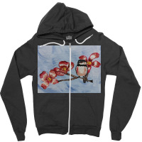 Chickadee Morning Zipper Hoodie | Artistshot