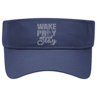 Wake Pray Slay Rhinestone Funny Christian For Birthday Girl Visor Hat | Artistshot