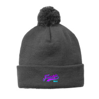 Womens Freestyle Music Retro Script Lettering Love The 80s Gifts Men Pom Pom Beanie | Artistshot