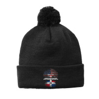 American Raised With Dominican Roots Republic T Shirt Pom Pom Beanie | Artistshot