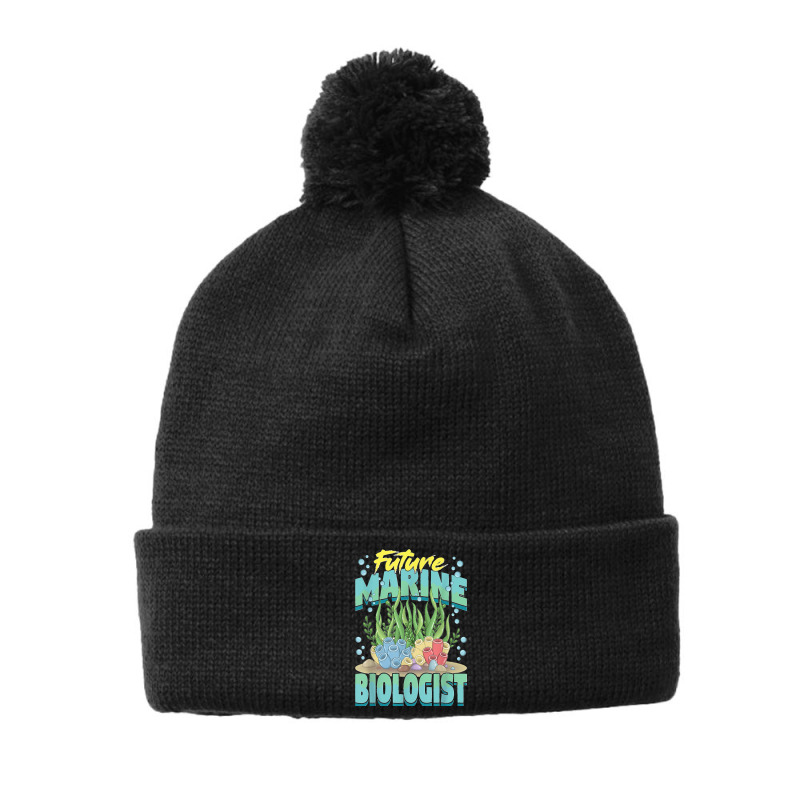 Future Marine Biologist Ocean Life Marine Biology Student Pom Pom Beanie | Artistshot