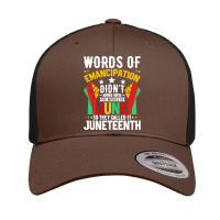 Juneteenth Gifts T  Shirt Words Of Emancipation Didn't Arrive Afro Ame Retro Trucker Cap | Artistshot