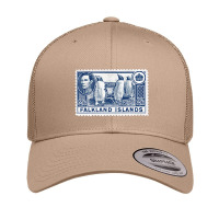 Vintage Falkland Islands Postage Stamp Design Retro Trucker Cap | Artistshot