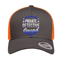 Private Detective Squad Investigation Spy Investigator T Shirt Retro Trucker Cap | Artistshot