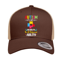 Autism Its Not A Disability Its A Dif T  Shirt Autism It's Not A Disab Retro Trucker Cap | Artistshot