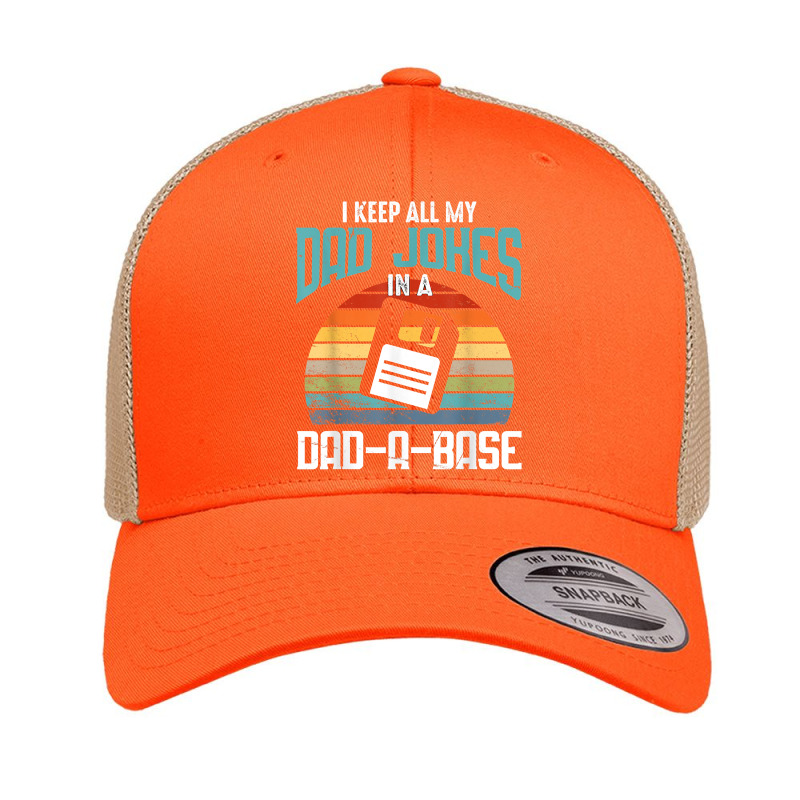 Funny Dad Jokes Database Pun Best Dad Humor Fathers Day T Shirt Retro Trucker Cap by lorebrend | Artistshot