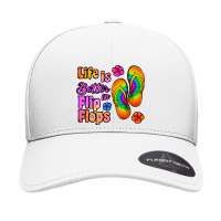 Life Is Better In Flip Flops Seamless Cap | Artistshot