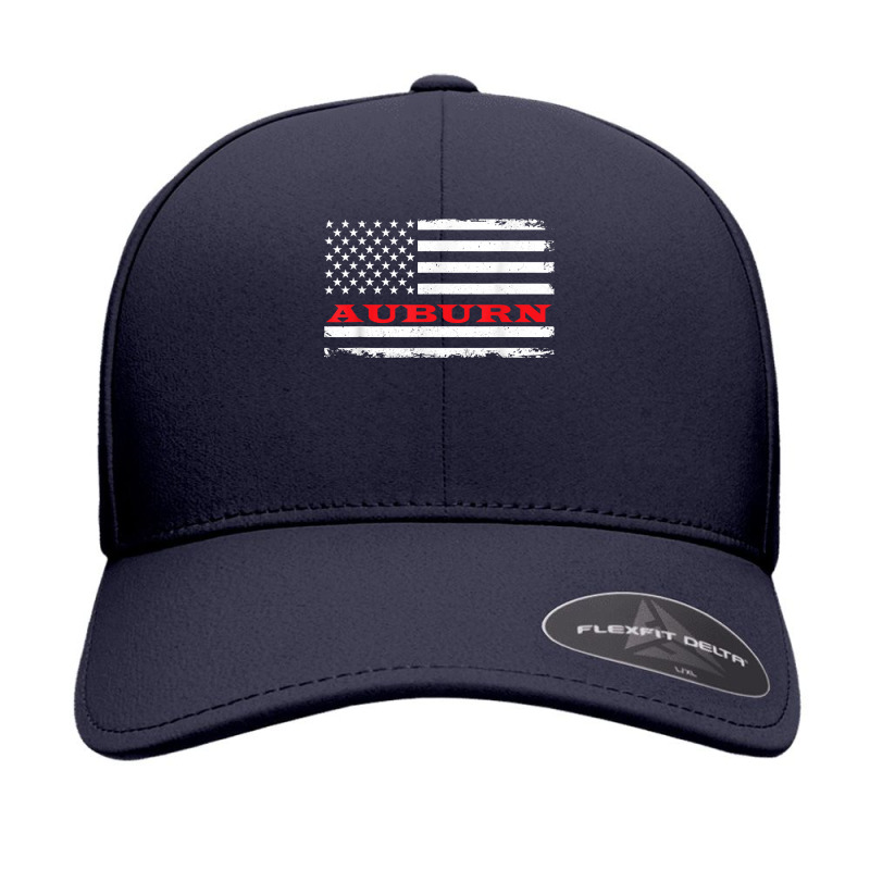 California American Flag Auburn Usa Patriotic Souvenir T Shirt Seamless Cap by adam.troare | Artistshot