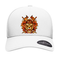 Copy Of Samurai Tiger   Cute Animal Feline Warrior Gift Seamless Cap | Artistshot