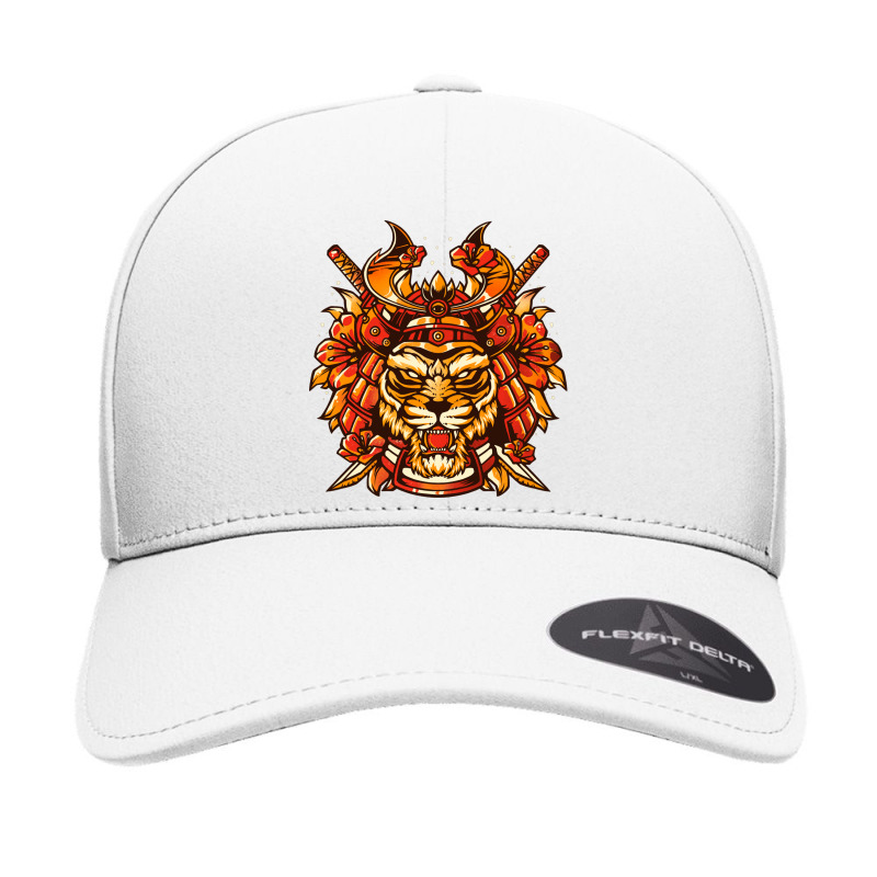 Copy Of Samurai Tiger   Cute Animal Feline Warrior Gift Seamless Cap by arif1 | Artistshot