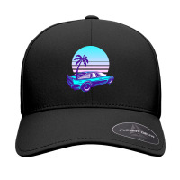 Synthwave T  Shirt Futuristic Car Retro Sunset Synthwave T  Shirt Seamless Cap | Artistshot