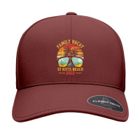 Vintage Family Vacation 2022 Lost Paradise St Kitts Beach Seamless Cap | Artistshot