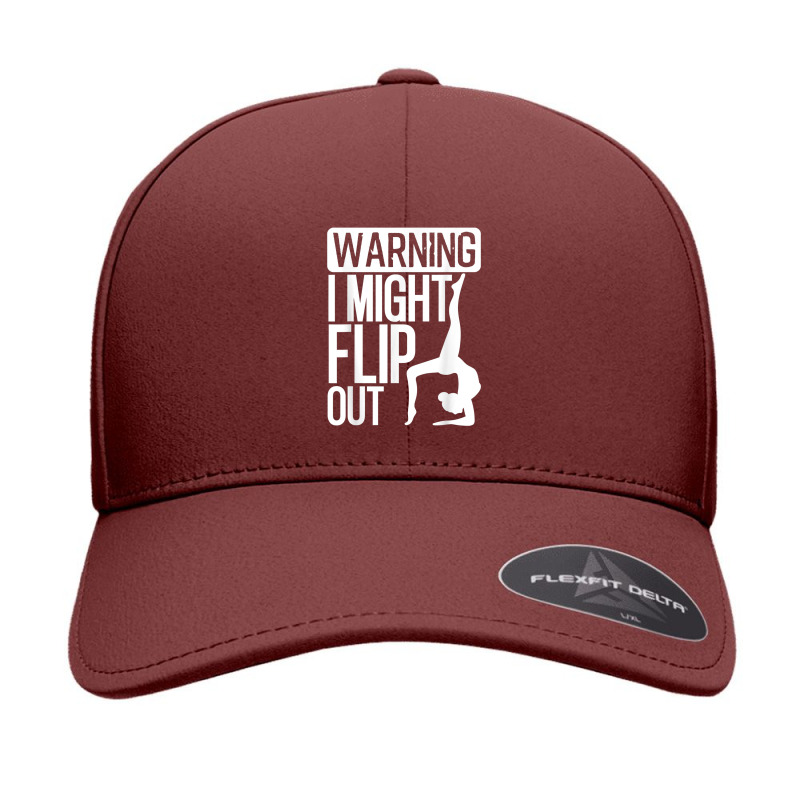 Funny Warning I Might Flip Out Gymnastics Art For Girls Boys Seamless Cap | Artistshot