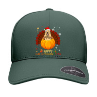 Cocker Spaniel Halloween And Merry Christmas Happy Hallothanksmas Seamless Cap | Artistshot