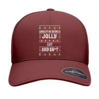 Womens Funny Emt Ugly Christmas Design Emergency Medical Technician V Seamless Cap | Artistshot