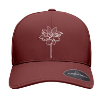 Standing Lotus Line Art Seamless Cap | Artistshot