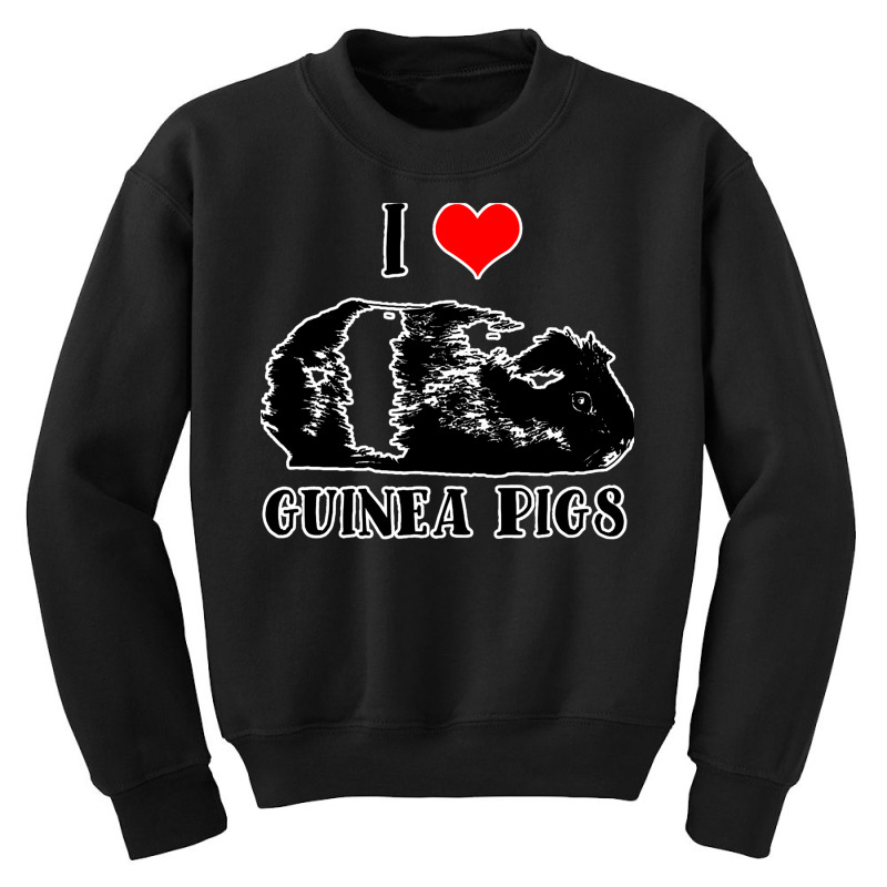 I Love My Guinea Pig Funny Cute Guinea Youth Sweatshirt | Artistshot