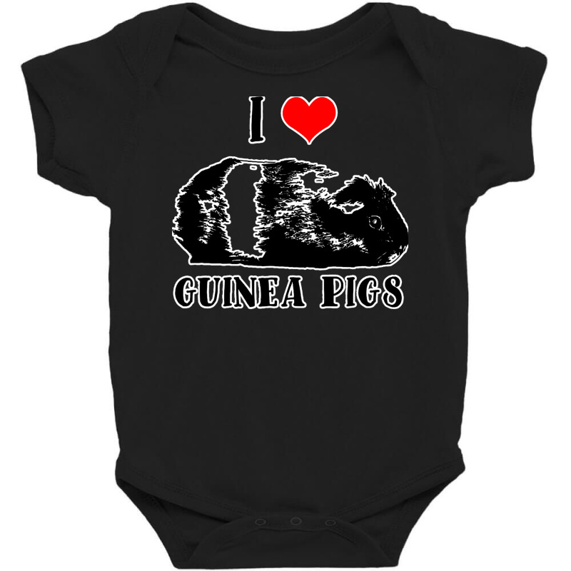 I Love My Guinea Pig Funny Cute Guinea Baby Bodysuit | Artistshot