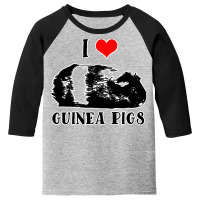 I Love My Guinea Pig Funny Cute Guinea Youth 3/4 Sleeve | Artistshot