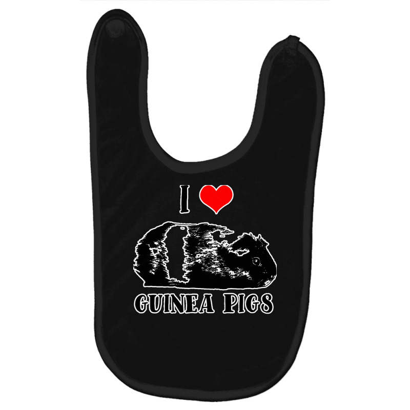 I Love My Guinea Pig Funny Cute Guinea Baby Bibs | Artistshot