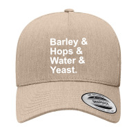 Barley, Hops, Water, Yeast Yupoong Trucker Cap | Artistshot