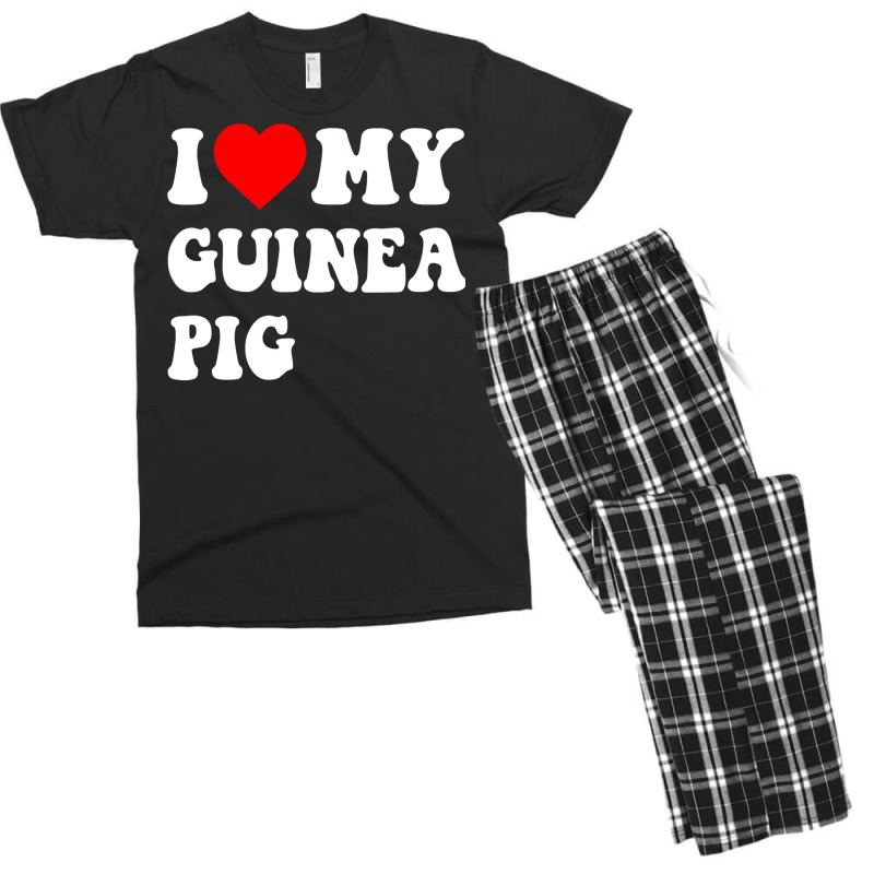 I Love My Guinea Pig Smart Men's T-shirt Pajama Set | Artistshot