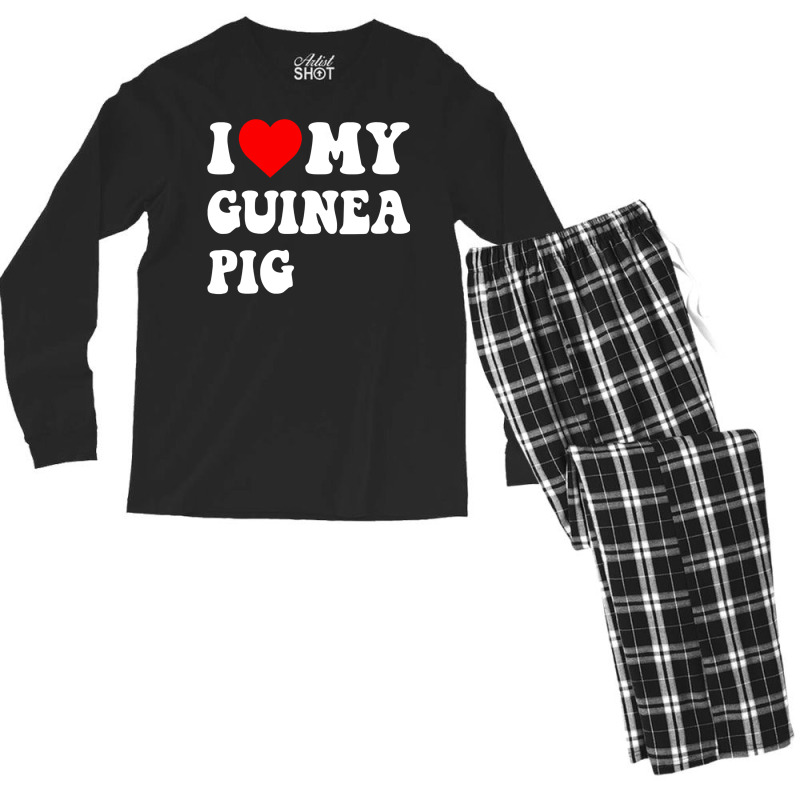 I Love My Guinea Pig Smart Men's Long Sleeve Pajama Set | Artistshot