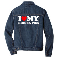 I Love My Guinea Pigs Funny Guinea Pig Men Denim Jacket | Artistshot