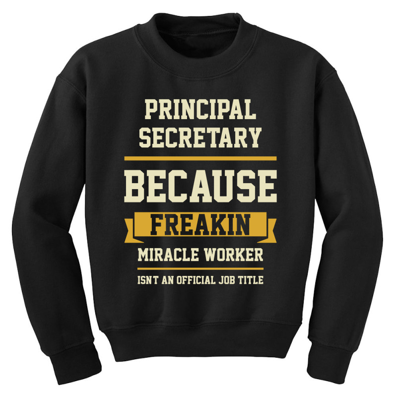 Principal Secretary - Cool Gift Job Youth Sweatshirt by Diogo Calheiros | Artistshot