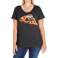 Pizza And Mouse Ladies Curvy T-shirt | Artistshot