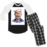 Trump Staying Alive! Men's 3/4 Sleeve Pajama Set | Artistshot