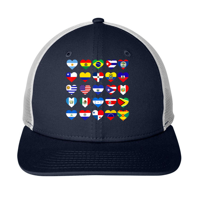 All Latin American Flags Countries Hispanic Heritage Month T Shirt Snapback Trucker Cap by cm-arts | Artistshot