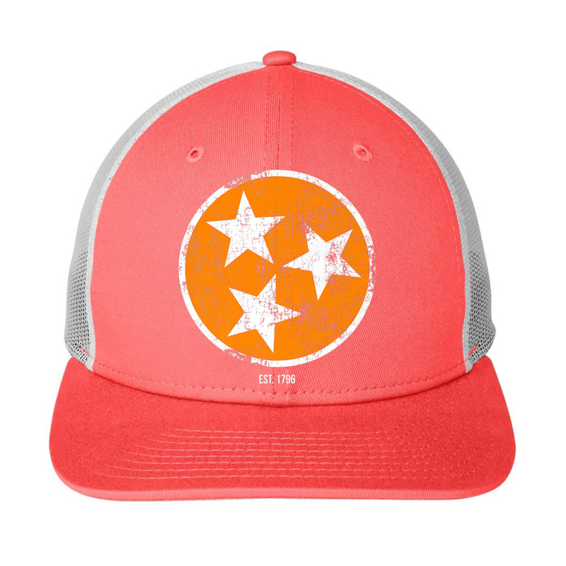 Tennessee Shirt State Flag Orange & White Vintage Est. 1796 Snapback Trucker Cap by cm-arts | Artistshot