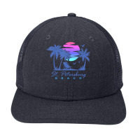 St. Petersburg Beach St Pete Florida Vacation Vintage Sunset Snapback Trucker Cap | Artistshot