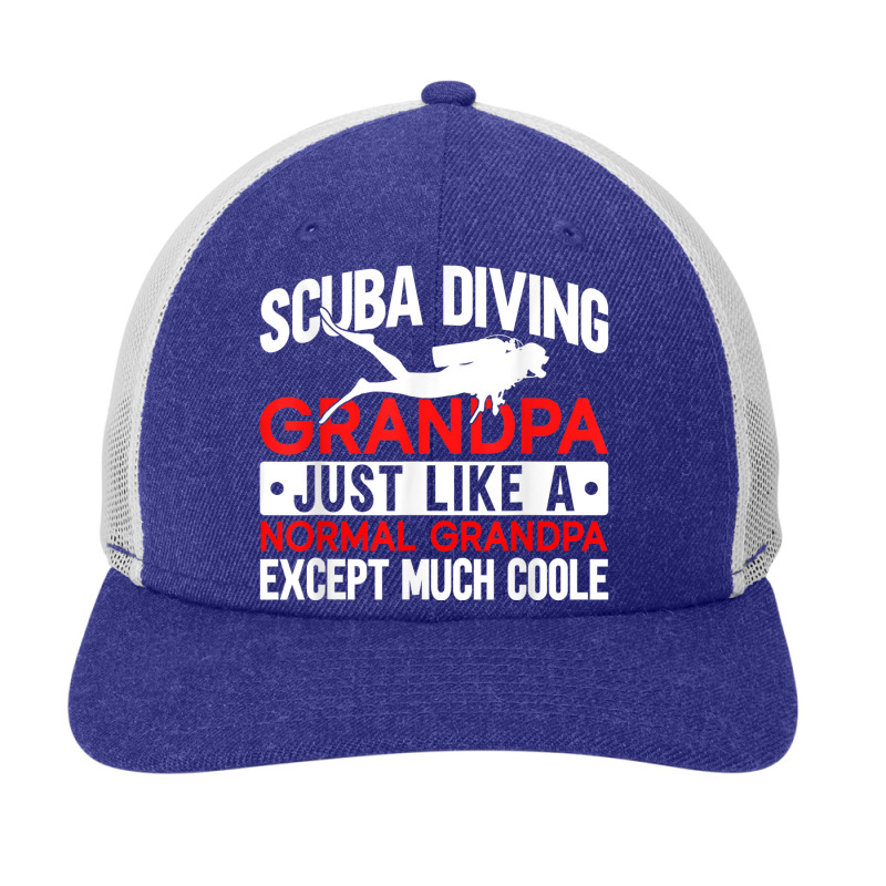 Scuba Diving Grandpa Underwater Ocean Lover Scuba Diver Snapback Trucker Cap by Queenie | Artistshot