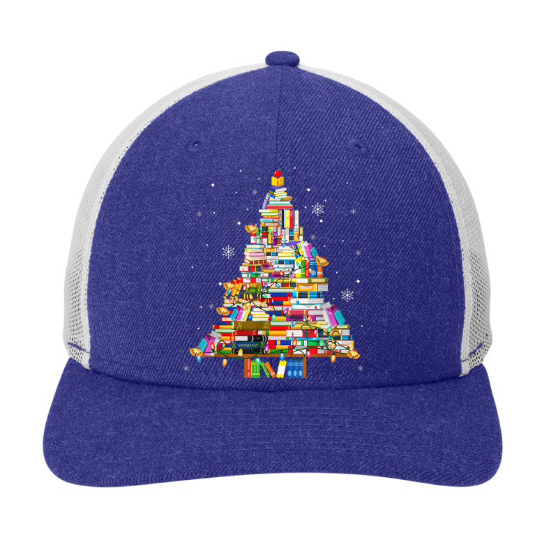 Christmas Library Tree Lights For Librarian And Book Lover Snapback Trucker Cap by Queenie | Artistshot