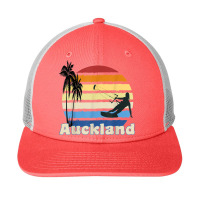 Auckland New Zealand Kitesurfing Kitesurfer Beach Snapback Trucker Cap | Artistshot