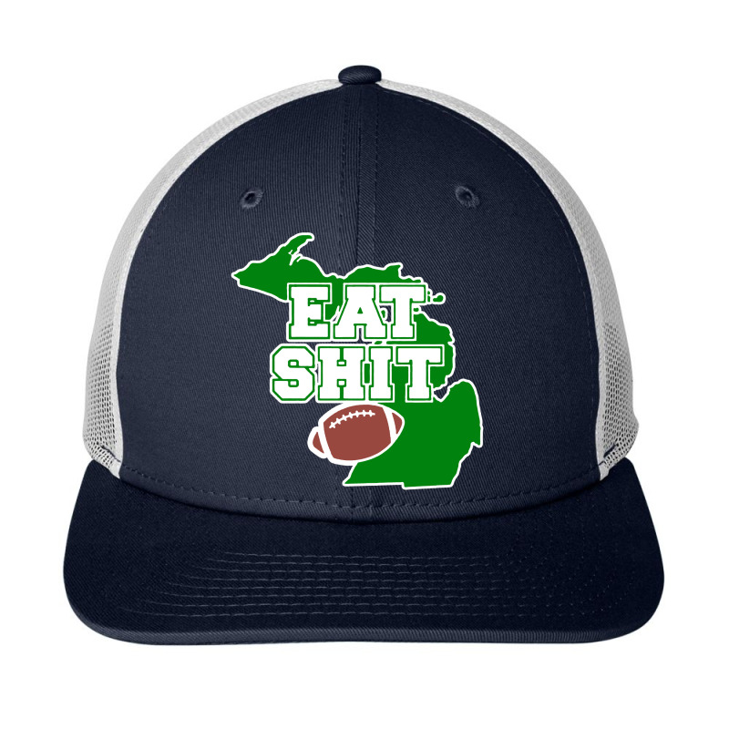 Eat Shit Michigan State Snapback Trucker Cap by Begegeg | Artistshot