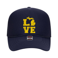 Michigan Love Mi Vintage Foam Trucker Hat | Artistshot