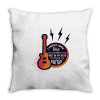 I Might Look Like I'm Listening To You But In My Head I'm Playing Guit Throw Pillow | Artistshot