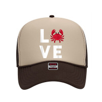 I Love Crabs Cute Crab Lover Crustacean Seafood Crab Foam Trucker Hat | Artistshot