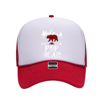 Mens Pop Bear Christmas Pajama Red Plaid Buffalo Matching Foam Trucker Hat | Artistshot