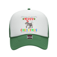 Xmas Light Schnauzer Dog Design Matching Christmas Pajama Foam Trucker Hat | Artistshot