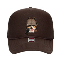 Detective Papillon Spy Investigator Puppy Pet Dog Lover Foam Trucker Hat | Artistshot