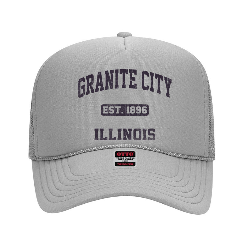 Granite City Illinois Il Vintage State Athletic Style Foam Trucker Hat | Artistshot