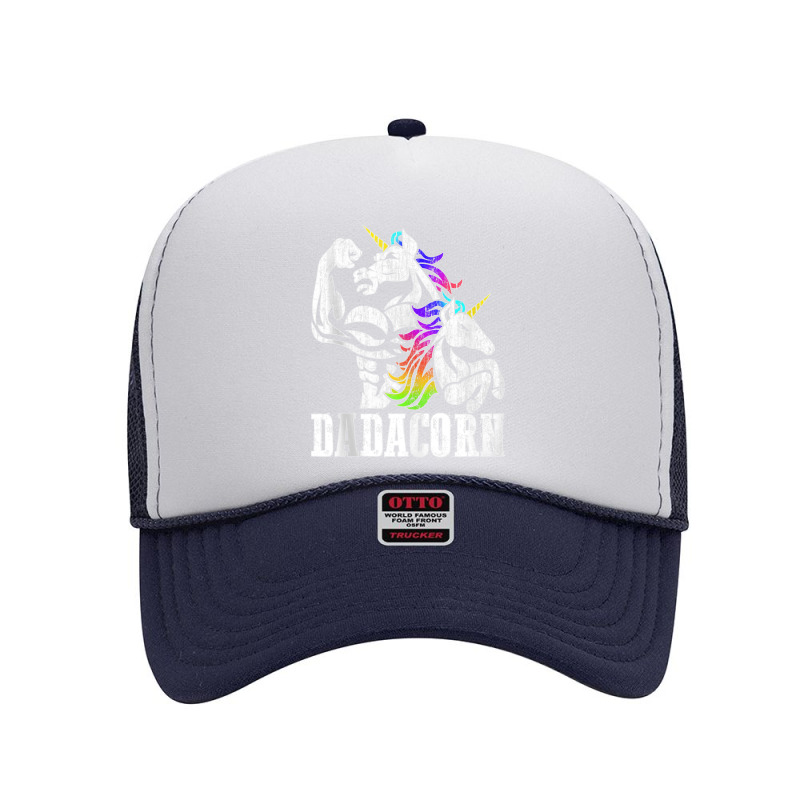 Manly Unicorn Muscle Dad And Daughter Dadacorn Fathers Day Tank Top Foam Trucker Hat | Artistshot